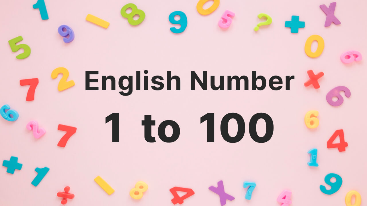 Learn English numbers 1 to 100